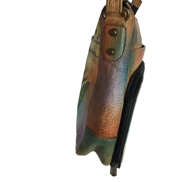 Anuschka NEVER USED Handpainted Leather Slim Travel Organizer Leopard - Picture 9 of 14